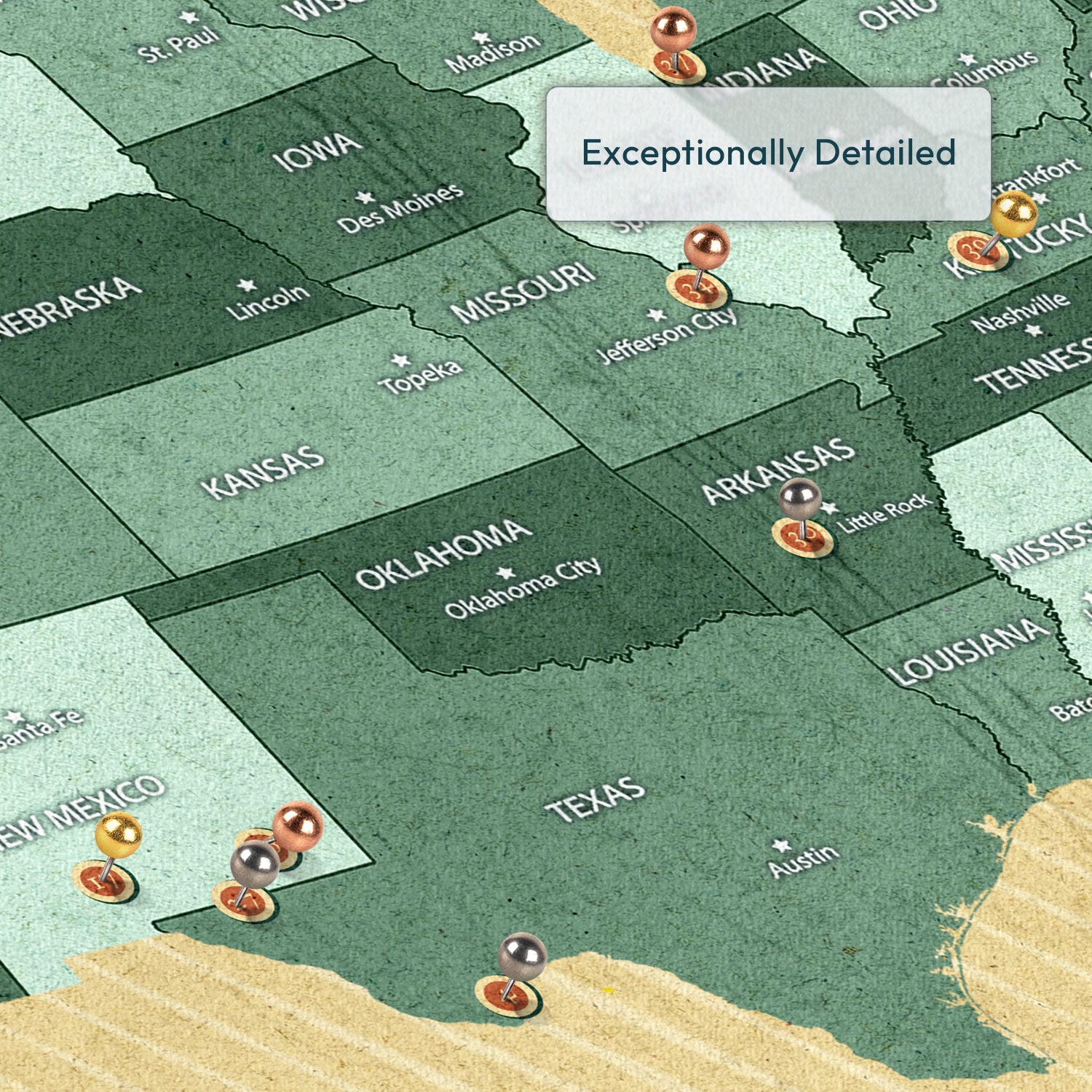 Personalized National Park Adventures Push Pin USA Map 3