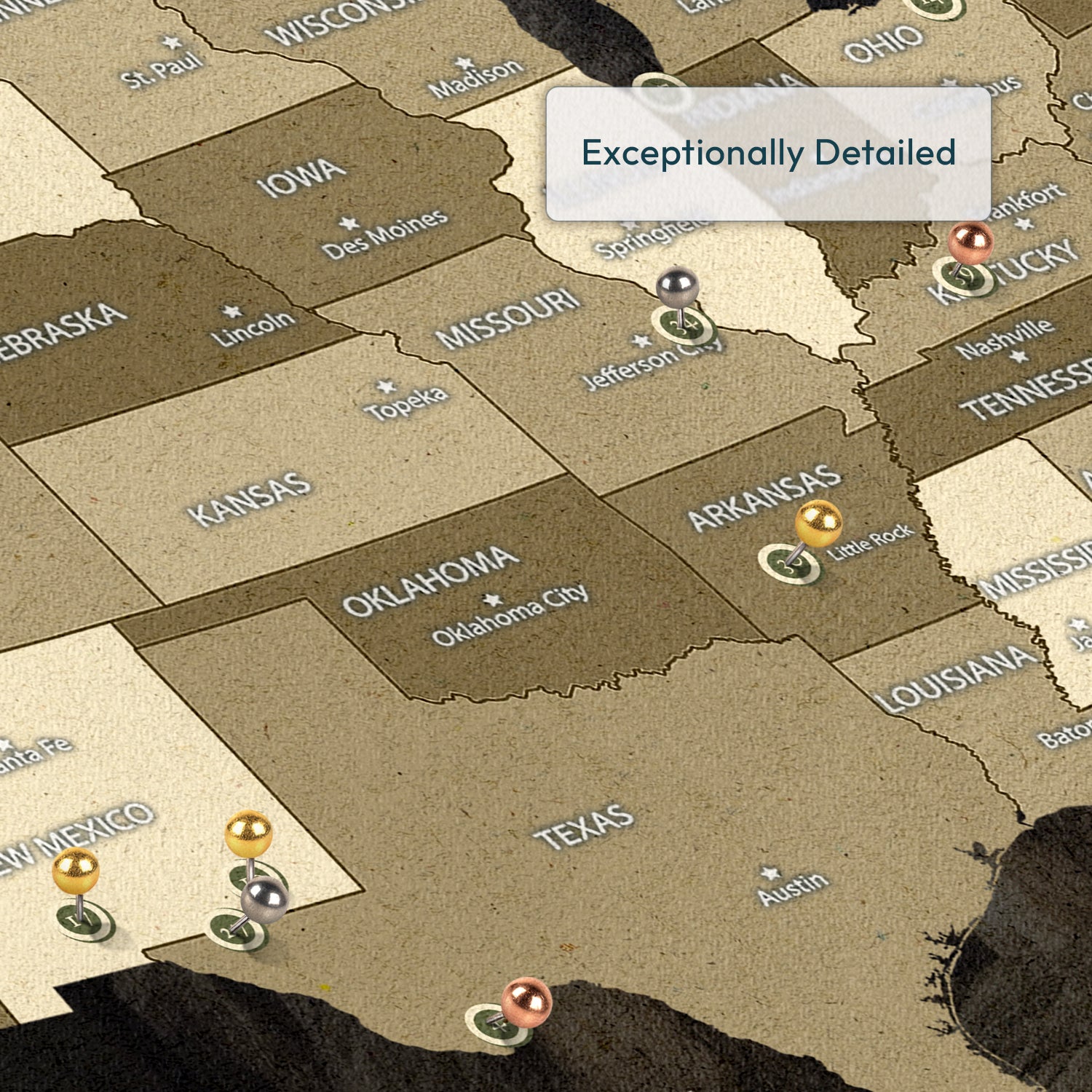 Personalized National Parks Journey Push Pin Map 3