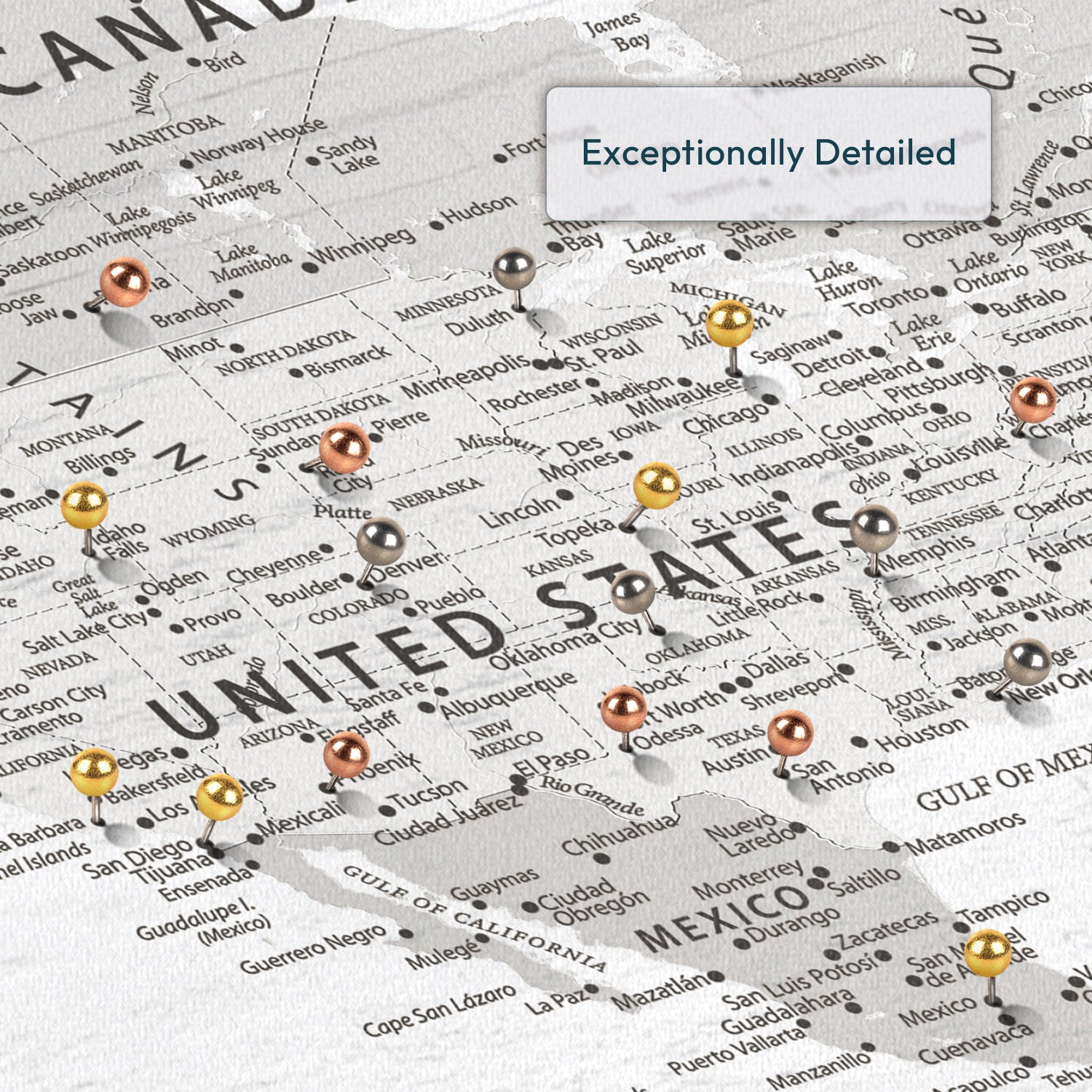 Personalized Our Adventures Continue Push Pin World Map 3