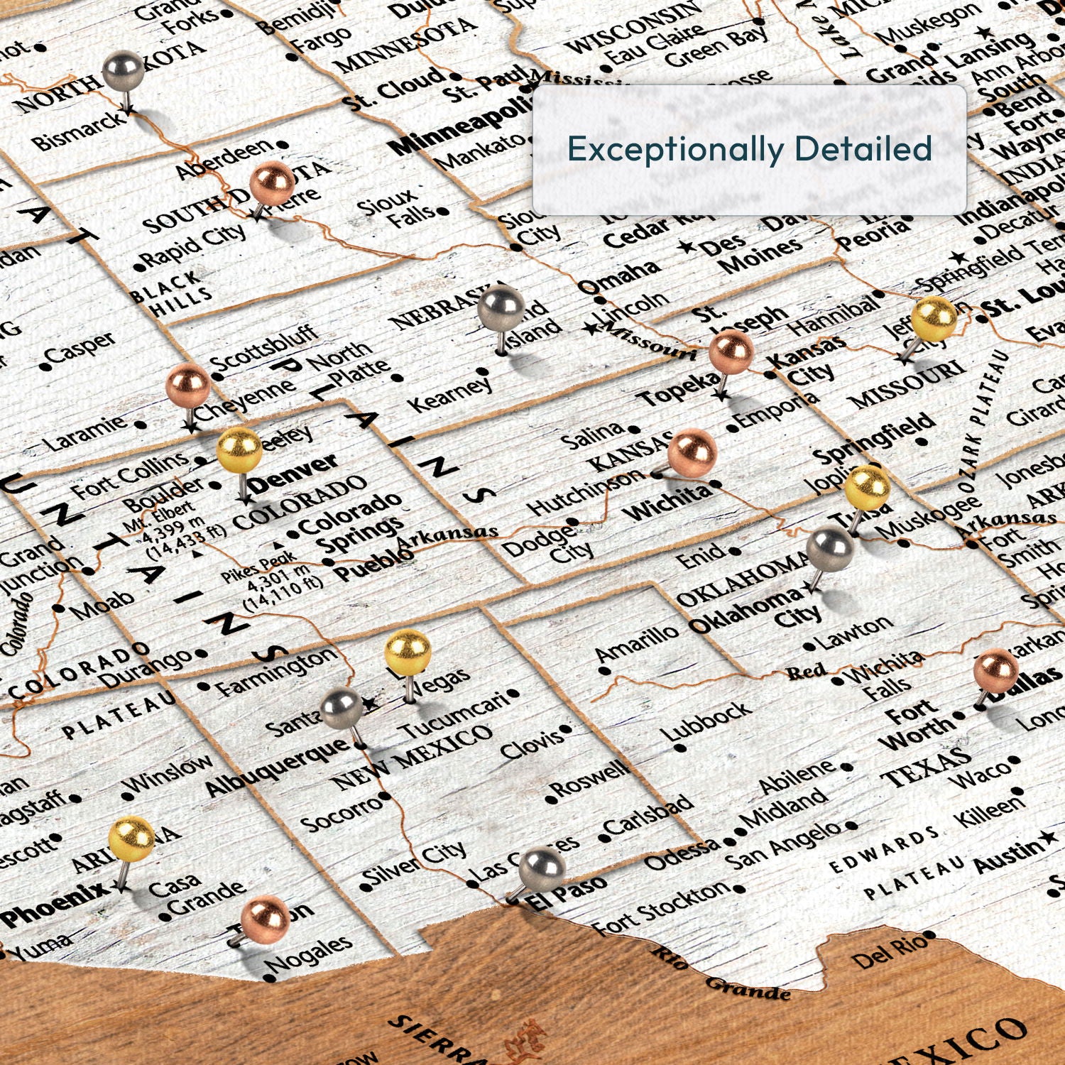 Personalized Our Adventures Push Pin USA Map 4