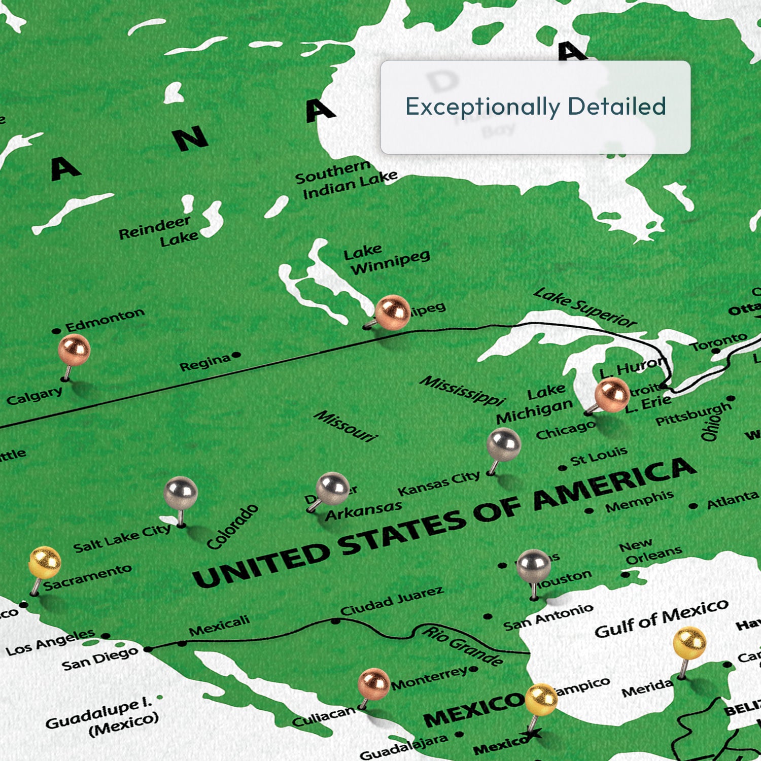 Personalized Our Adventures Together Push Pin World Map 3