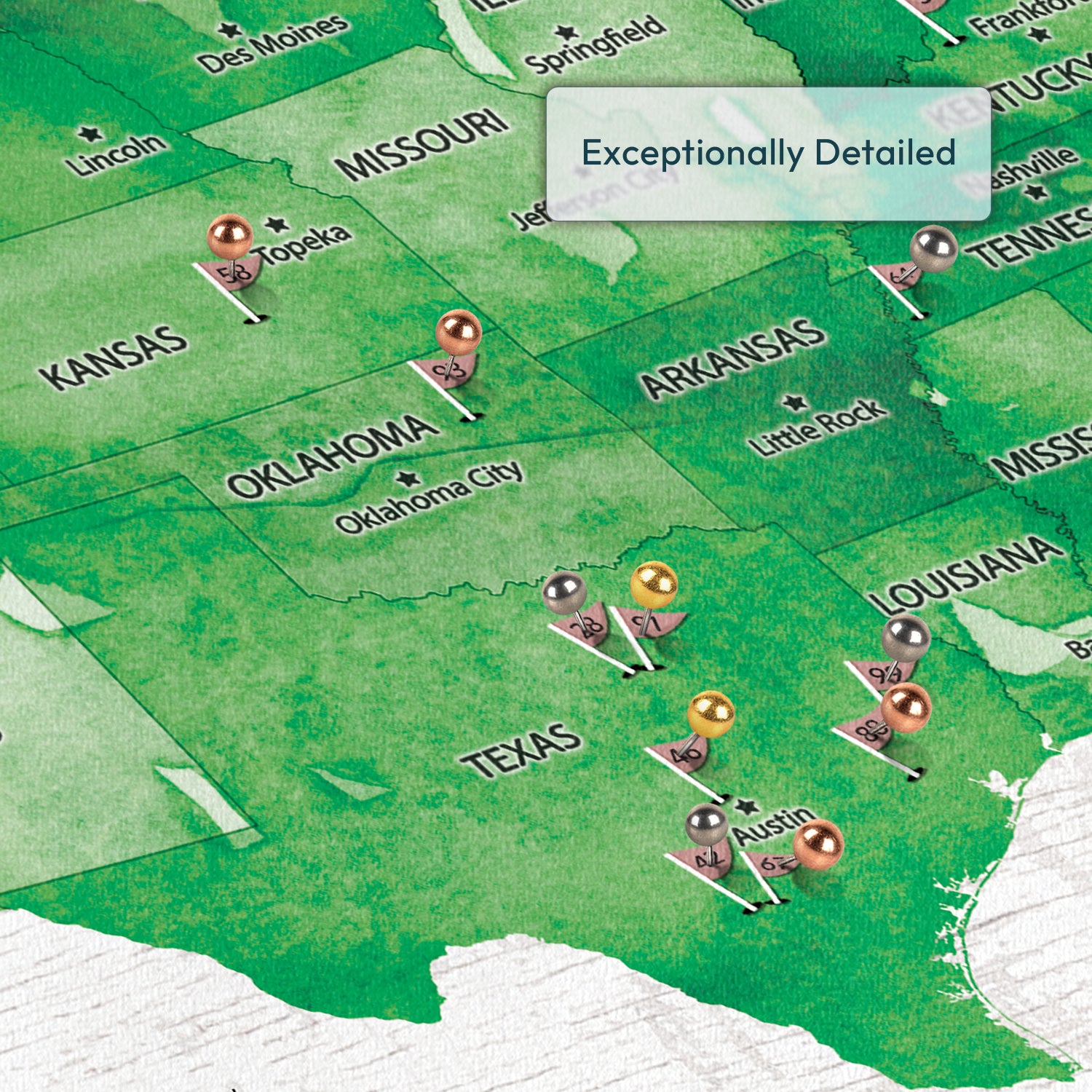 Personalized Our Golfing Adventures Push Pin USA Map 3