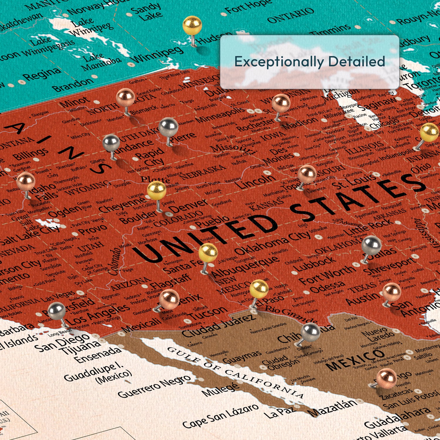 Personalized Our Travels Push Pin USA Map 3
