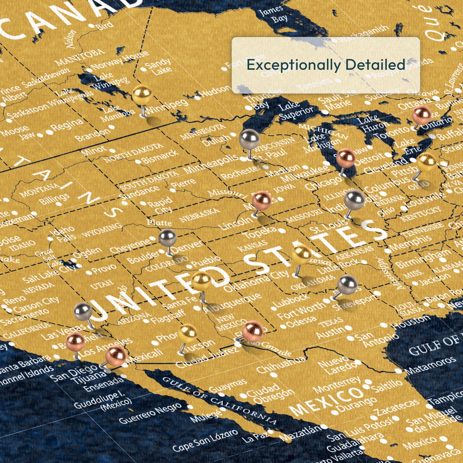 Personalized Our World Push Pin Travel Map 4