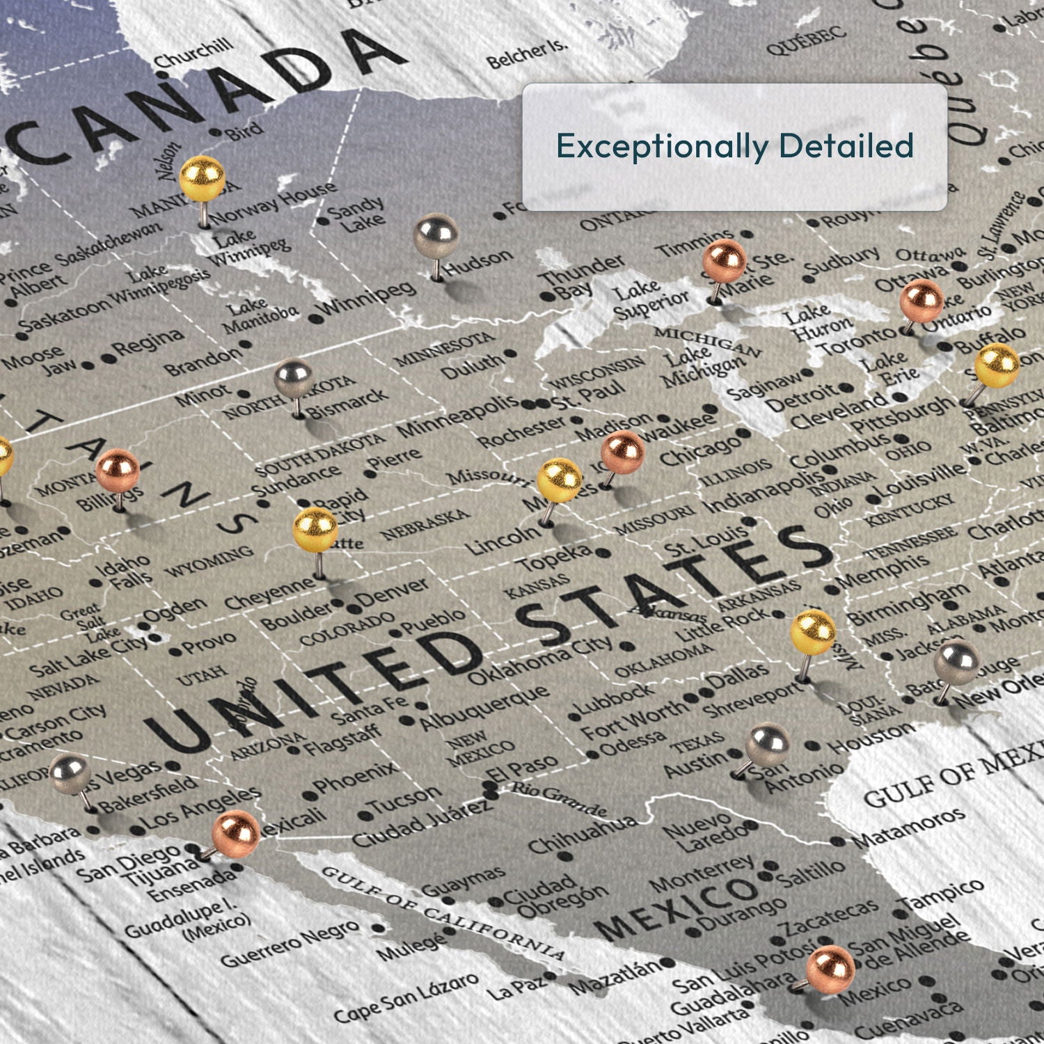 Personalized Travel Stories Push Pin World Map 4