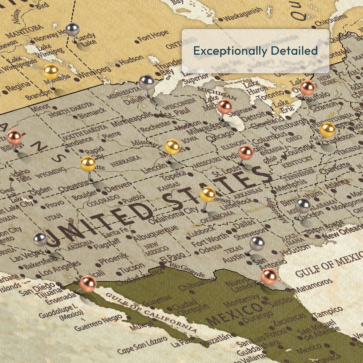 Personalized Travel The World Together Push Pin Map 4