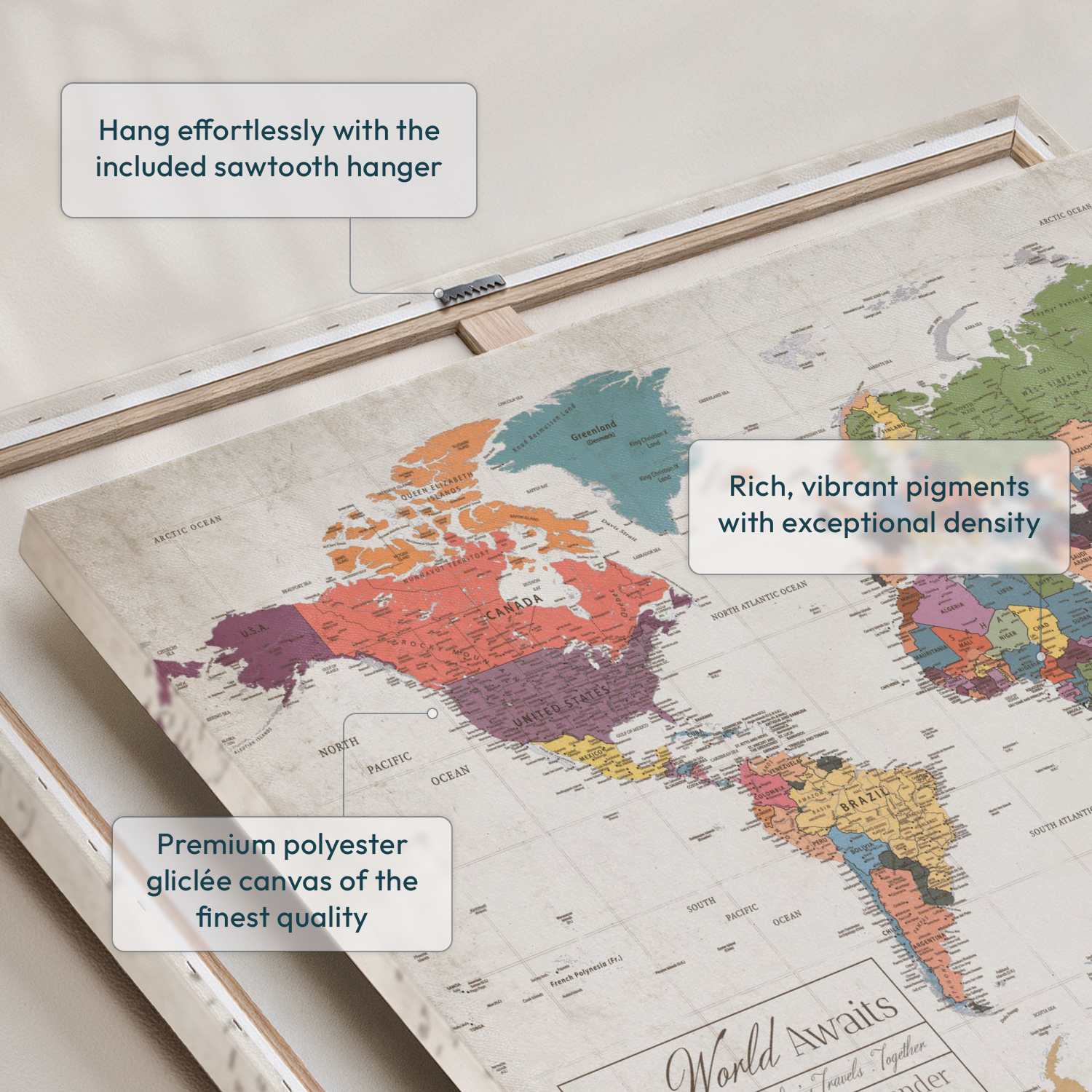 Personalized World Awaits Push Pin World Map 5