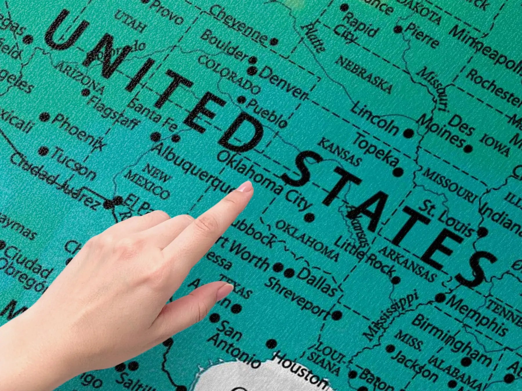 Personalized Travels and Adventures Push Pin USA Map