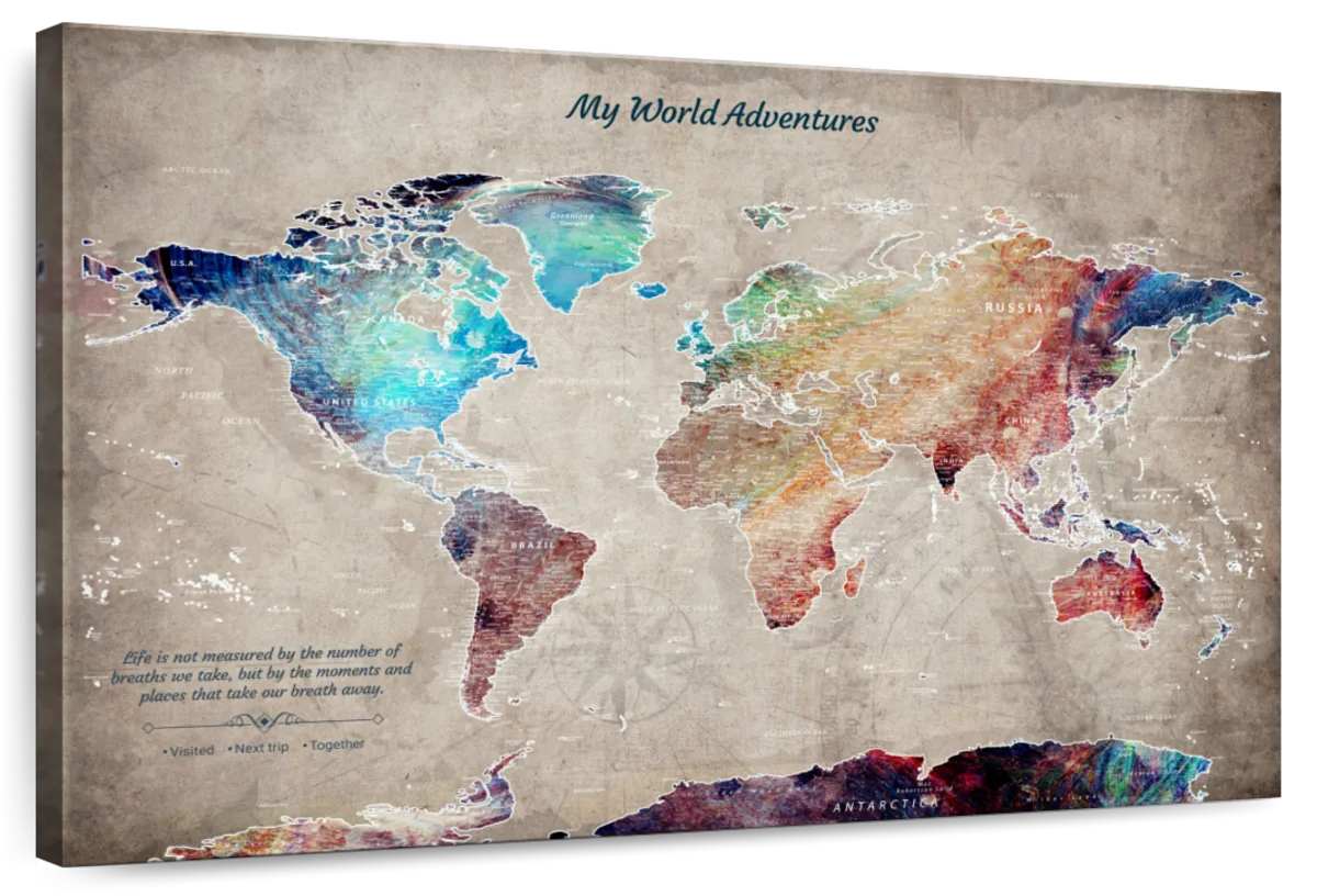 The Moments And Places Push Pin World Map 1