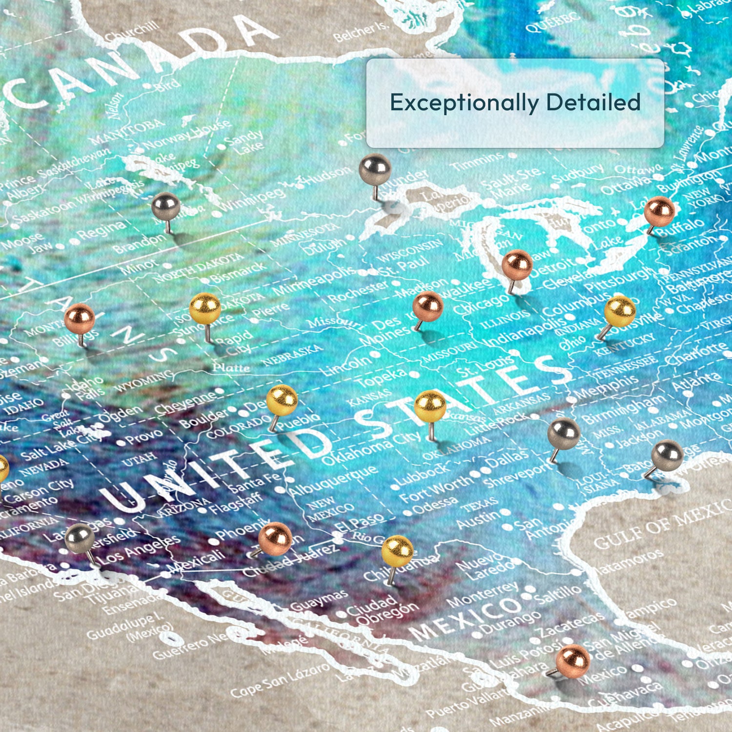 The Moments And Places Push Pin World Map 3