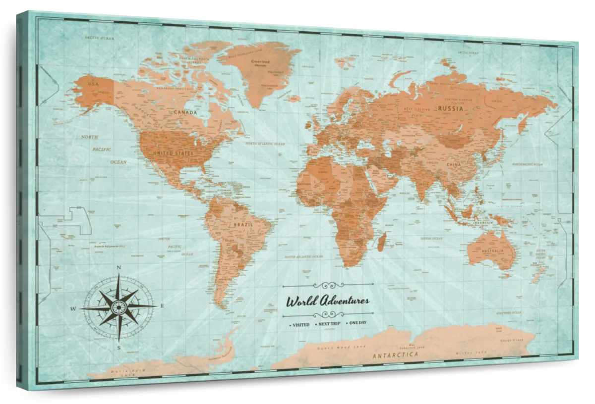 The World Adventures Push Pin Travel Map 1
