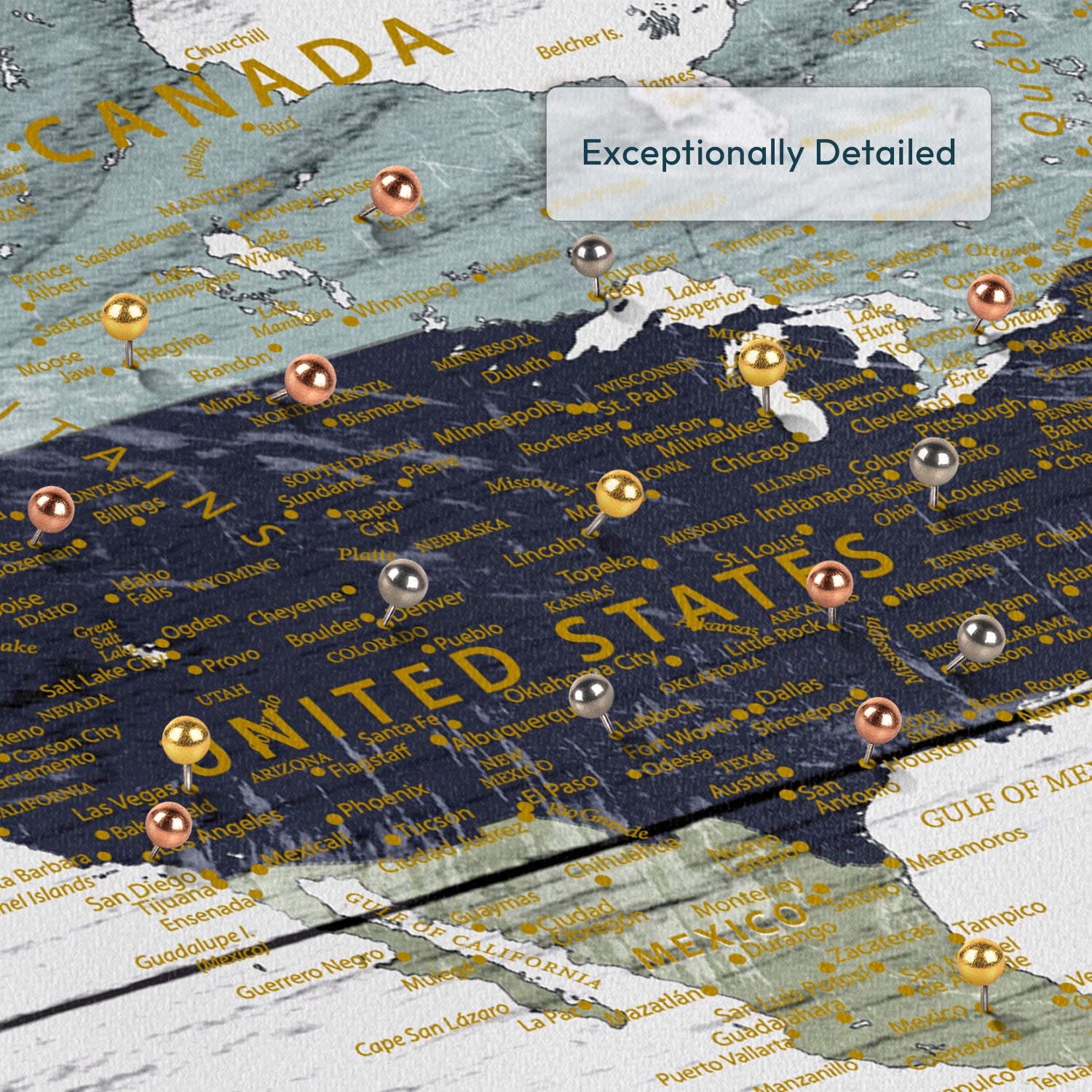 The World Awaits Push Pin Travel Map 3
