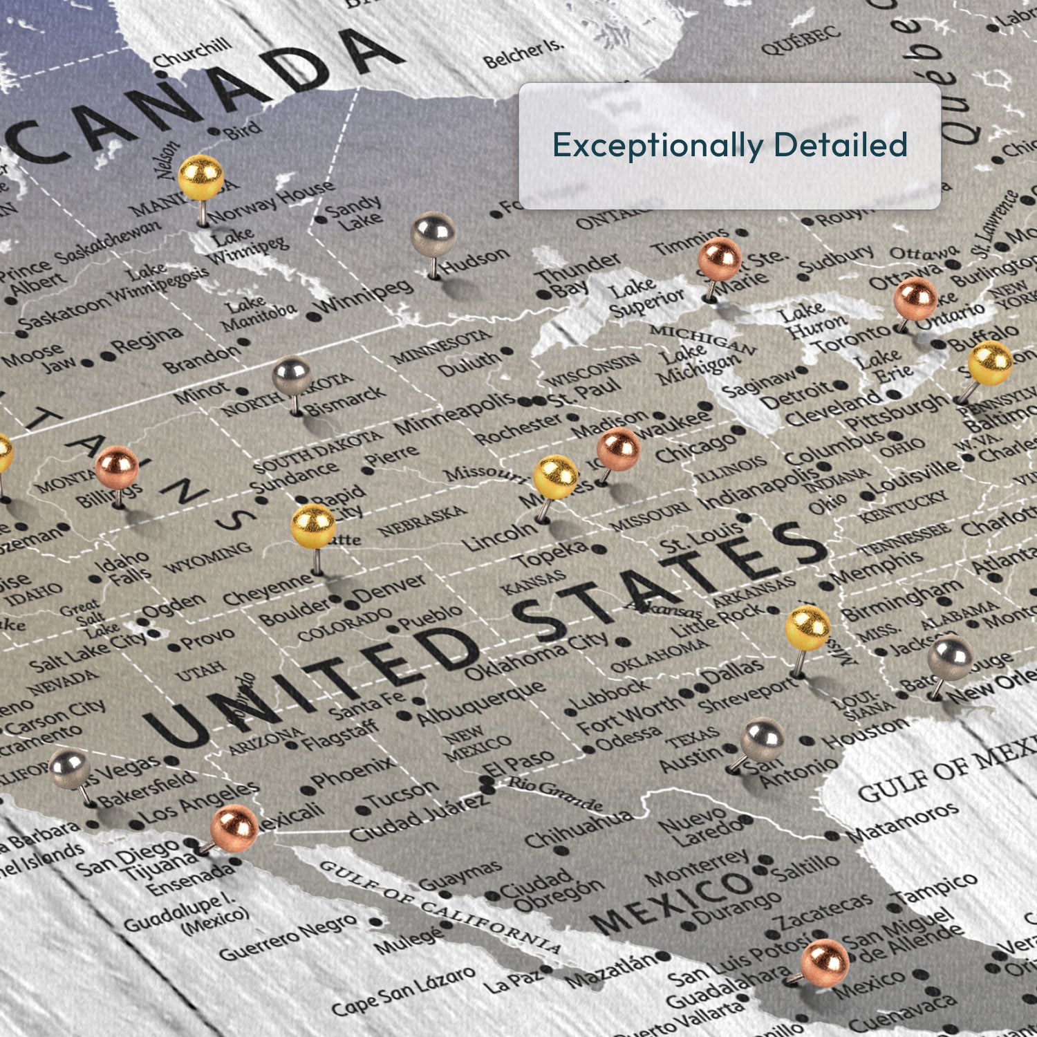 Travel Opens Your Heart Push Pin World Map 3