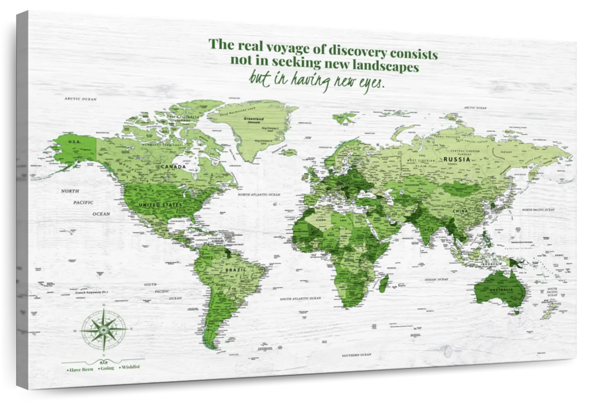 Voyage Of Discoveries Push Pin World Map 1