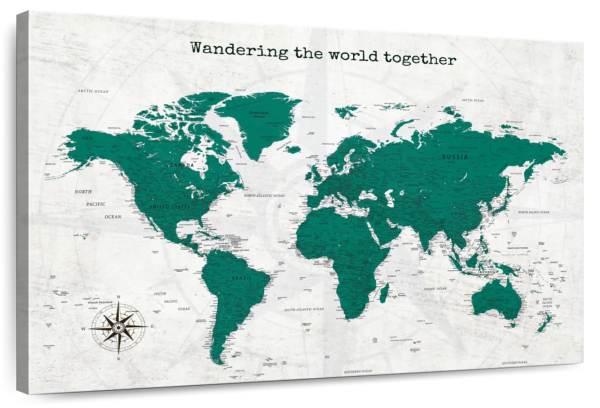 Walking The World Together Push Pin Travel Map 1