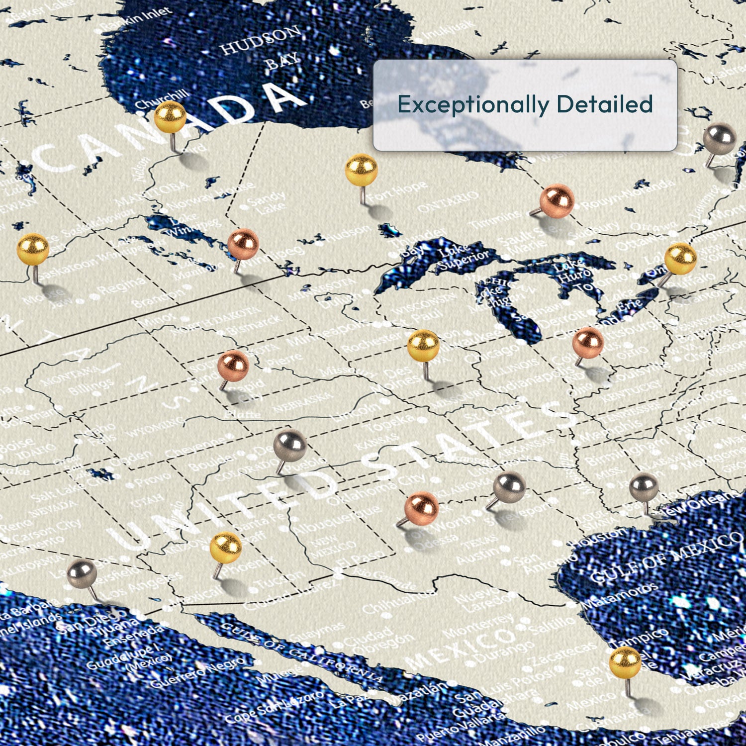 We Are Where We Have Been Push Pin World Map 3
