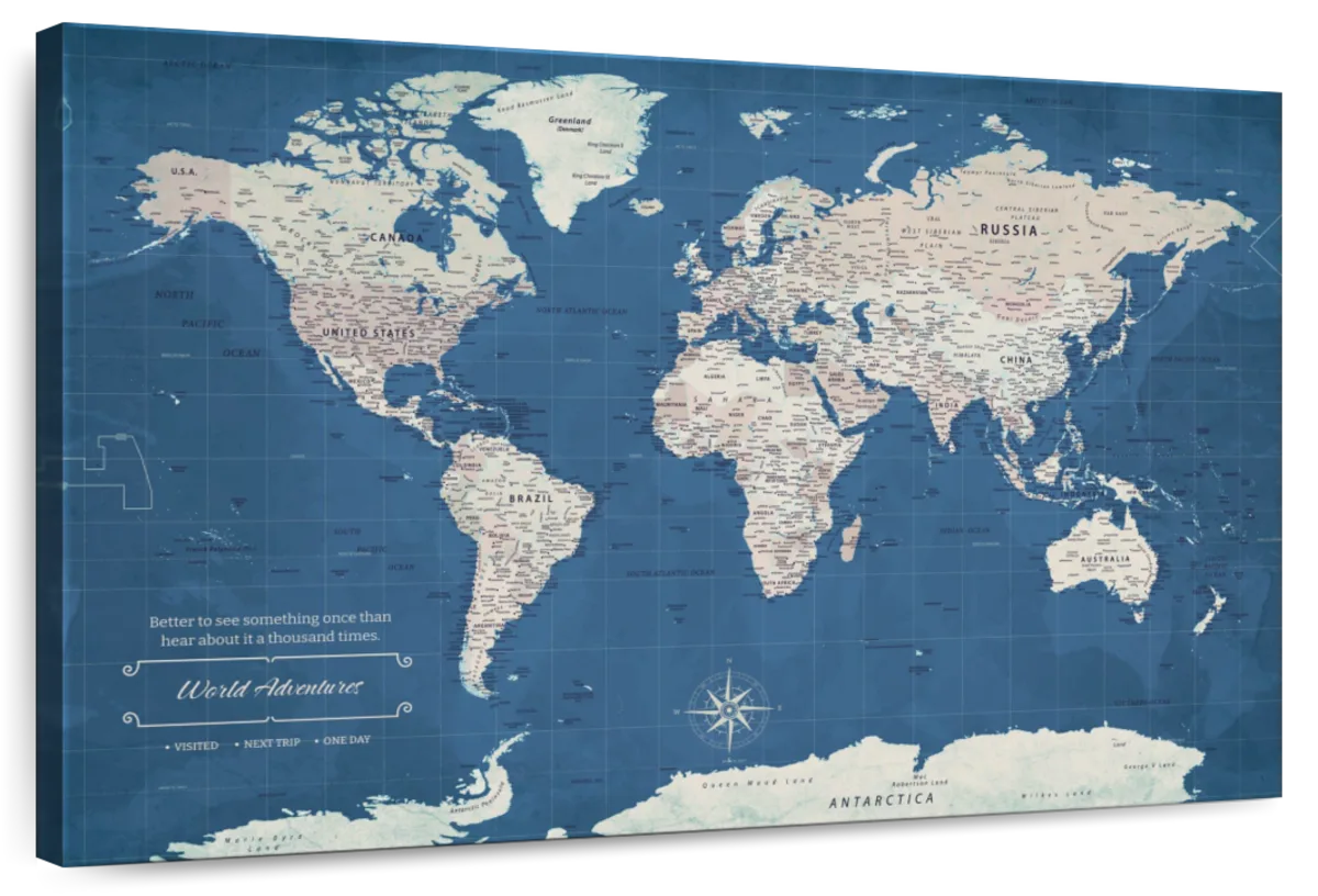 World Adventures Push Pin Map 1