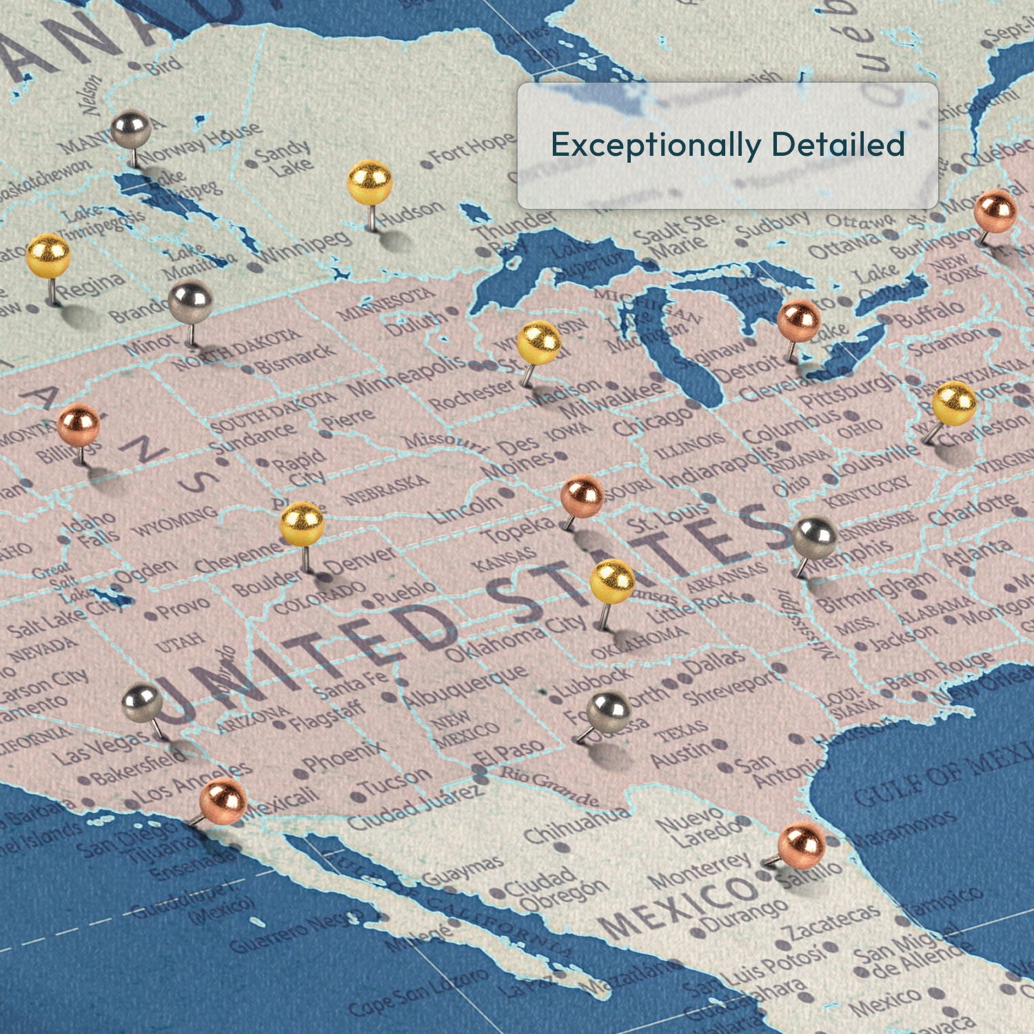 World Adventures Push Pin Map 4