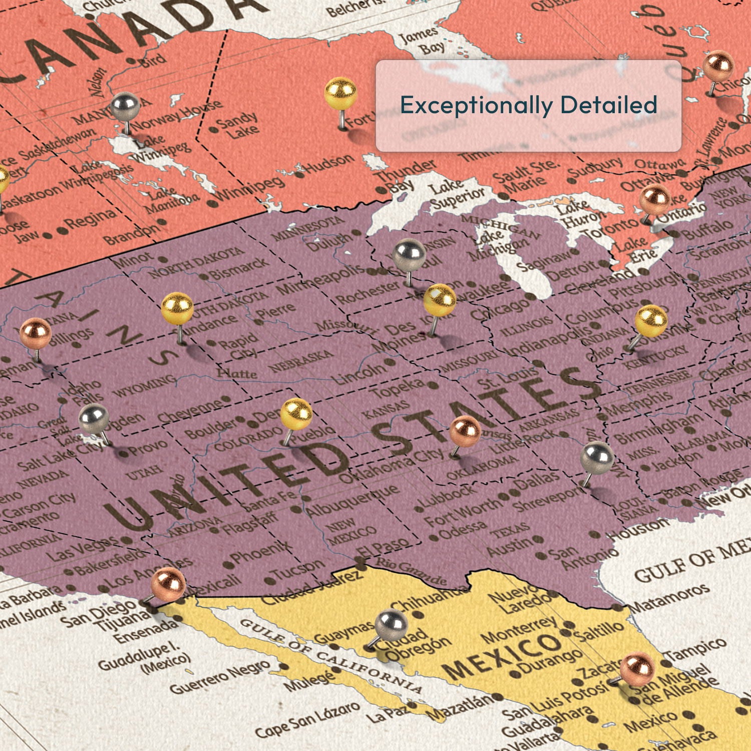 World Awaits I Push Pin World Map 3