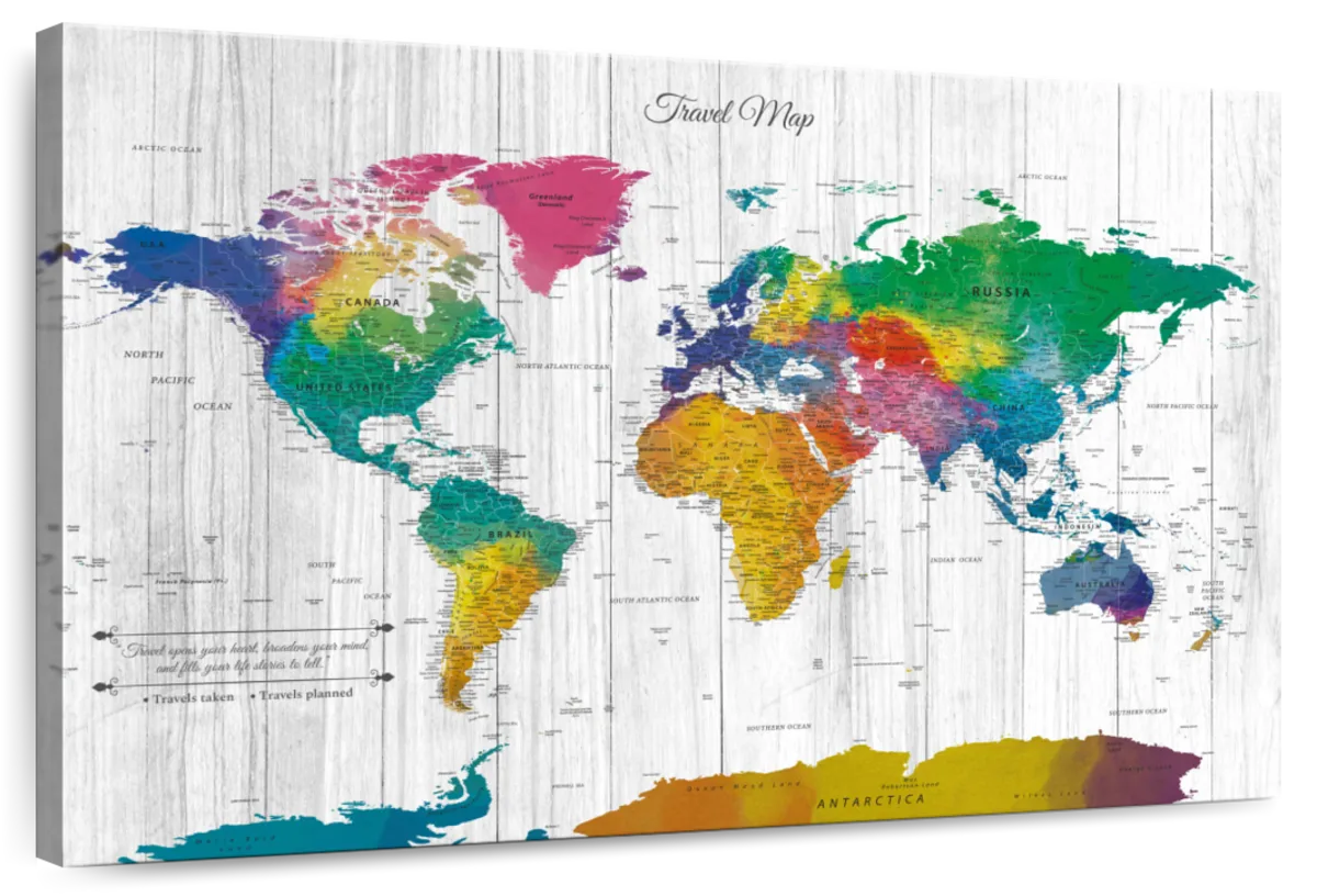 World Travel Keepsakes Push Pin Map 1